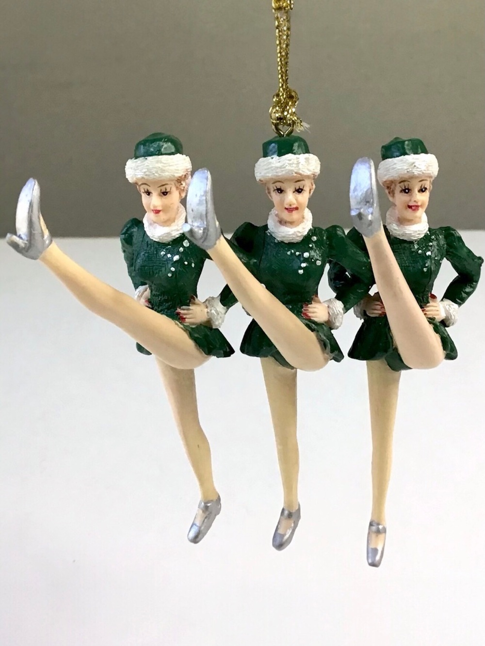 Vintage Radio City Rockettes Christmas Ornament 75th Anniversary Kickline Dancer